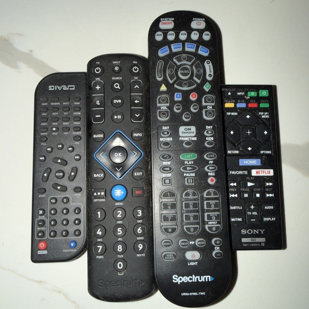 Lot Of 4Remotes Sony Craig Spectrums -UNTESTED